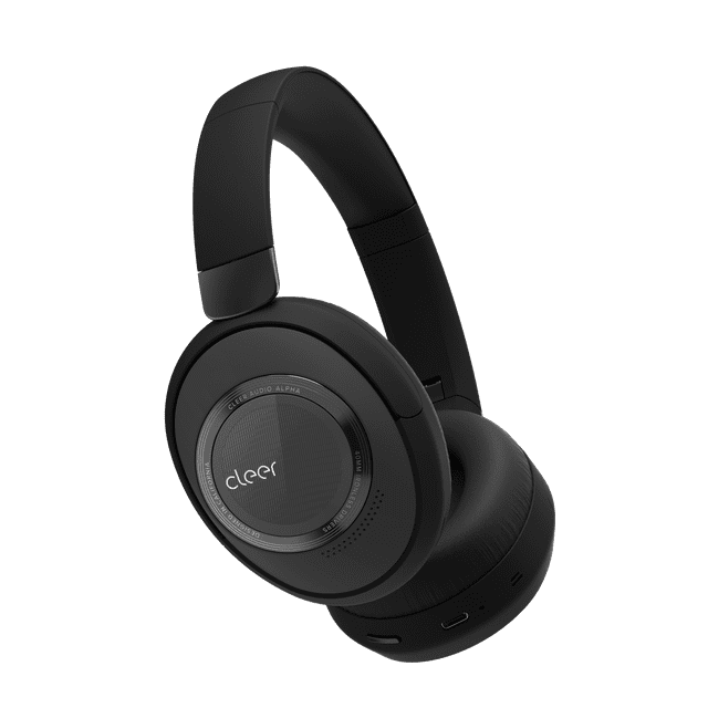 Cleer Audio Alpha Écouteurs Bluetooth à Réduction de Bruit Active Adaptative, Double Microphone, Commandes Tactiles, Autonomie de 35 H, Connexion Multipoint, Audio Spatial Dirac, Application, Noir Minuit