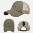 thumbnail image 1 of Unisex Men Women Solid Color Sun Hat Adjustable Baseball Cap Hip Hop Hat, 1 of 4
