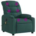 thumbnail image 1 of vidaXL Massage Recliner Chair Dark Green Fabric, 1 of 5