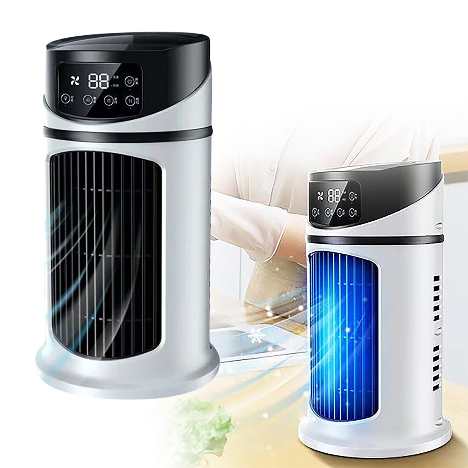 WIFKLSIIPG Portable and Energy Efficient Air Conditioners Air Conditioner with Five Speed Wind Speed Design Tower Fan with Smart Atomized Sheet Detection Fan for Room and Office USB