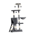 thumbnail image 4 of lionlar Cat Tree (133cm Tall) Multi Level Toy Training Cat for All Ages Cat Dark Gray, 4 of 9