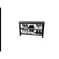 thumbnail image 4 of Nola Home Shoe Bench with Storage, 2-Tier Shoe Rack Padded Seat and Metal Frame, Grey, 4 of 6