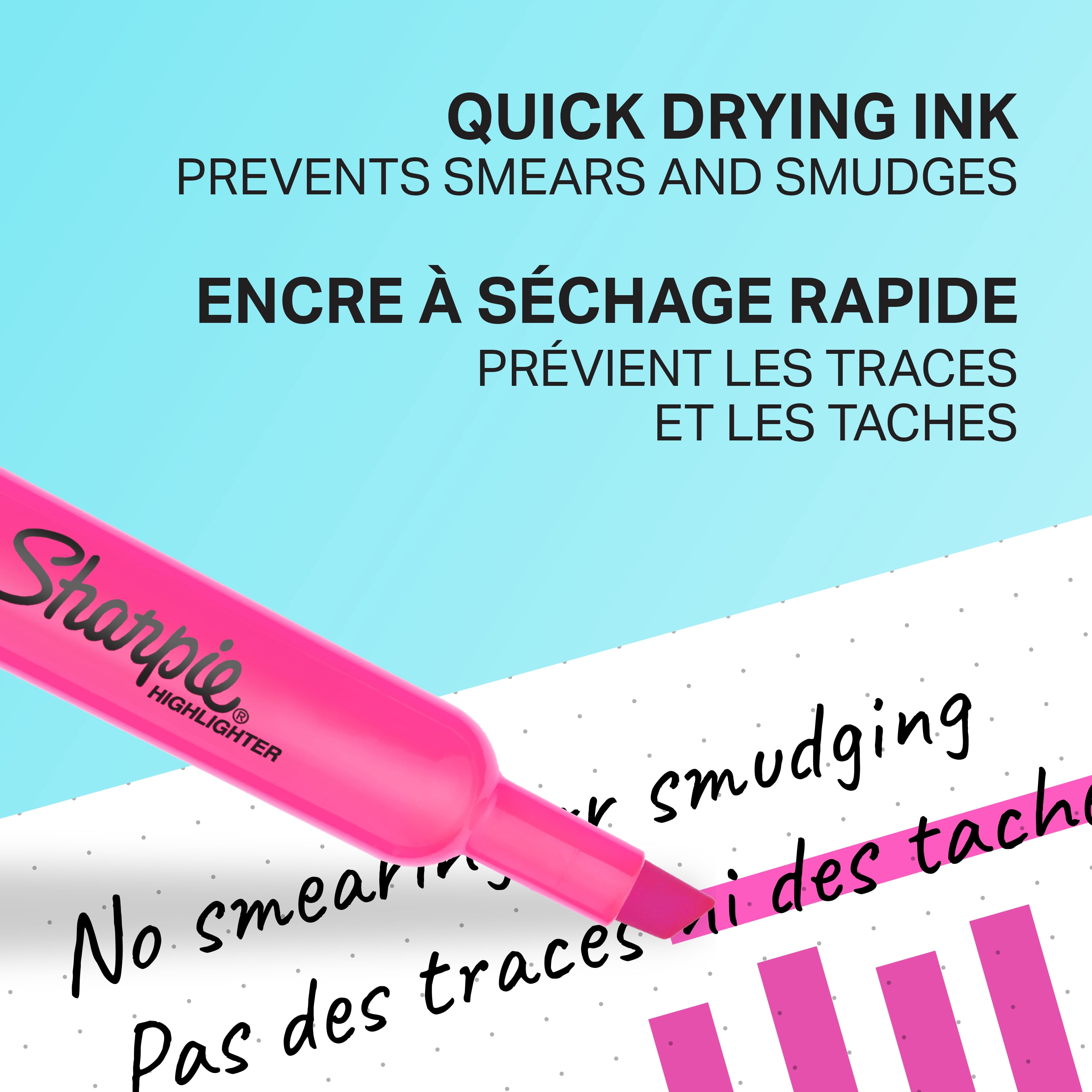 Surligneurs à réservoir Sharpie, pointe biseautée, couleurs assorties