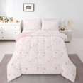 thumbnail image 1 of Erosebridal Ensemble de Couette Pleine Kawaii à Étoiles Roses, Couette en Duvet de Princesse de Rêve, Réversible 3 Pcs, 1 of 8