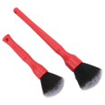 thumbnail image 1 of Cleaning Brush, Flexible Scratch Resistant Multi Purpose Car Detailing Brush Set 2pcs High Strength  For Automobile Red,Black,Orange, 1 of 8