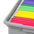 thumbnail image 2 of IRIS Snap Tight Plastic File Organizer Box Gray 3 Pack, 2 of 6