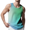 thumbnail image 3 of Sentmoon Mens Tank Tops Workout Summer Sleeveless Crew Neck Compression Undershirts for Men Gradient Color Loose Fit Oversized Basketball Workout Clothes Beach for Casual Streetwear XXXXL, 3 of 8