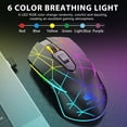 thumbnail image 3 of Souris de Jeu Sans Fil APPIE, Souris d'Ordinateur Rechargeable avec Rétroéclairage RVB Arc-en-Ciel, 3 DPI Réglables, 7 Boutons, Prise Ergonomique, Souris Optique USB 2,4 GHz pour Ordinateur Portable PC Mac Gamer Bureau, 3 of 10