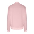 thumbnail image 3 of WRKEKC Women's Arrival Zip Front Jacket Solid Color Long Sleeve Modern Minimalist Style Everyday Essential No Hood Plus Sizes Pink S, 3 of 4
