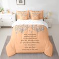 thumbnail image 2 of Erosebridal Ensembles de Literie à Imprimé Cœur d'Amour Format Simple, Ensembles de Douillette Romantiques de la Saint-Valentin avec Draps, Orange, Réversible, 2 of 5