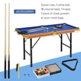 thumbnail image 4 of Soozier 55" Portable Mini Billiard Table, Foldable Pool Table, Blue, 4 of 10