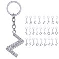 thumbnail image 2 of Key Chain Rhinestone A to Z Design Pendant Keychain Key Ring for Handbag Decor, 2 of 8