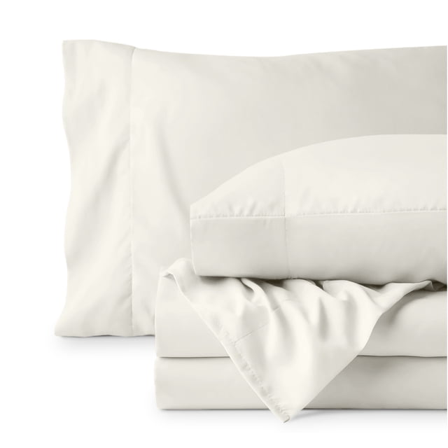 Ivy Union Microfiber Sheet Set - 3-Pieces - Breathable - Deep Pocket, Twin XL, Cream