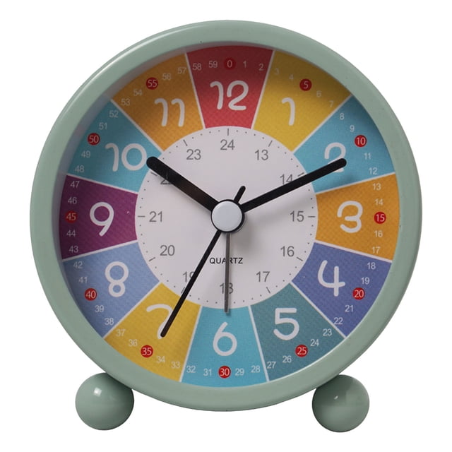 Children's Alarm Clock, Analogue Alarm Clock, No Ticking, Learning Alarm Clock, Children's Quartz Alarm Clock