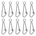 thumbnail image 1 of Unique Bargains 167Lbs Stainless Steel Fishing Snaps Swivels Clips Quick Change Black 150 Pack, 1 of 6