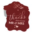 thumbnail image 1 of Inkdotpot Pack Of 50 Thanks From The New Wedding Paper Tags DIY Craft Bracket Shape Real Rose Gold Foil Hang Tags, 1 of 7