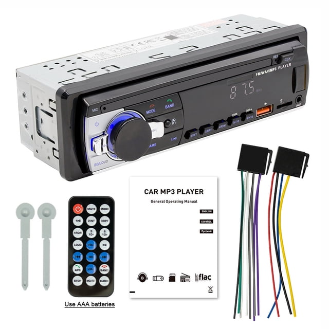 JASKFLY Plastic Car Player 12V Car MP3 Player Bluetooth 5.1 Radio with Lossless Sound Quality,