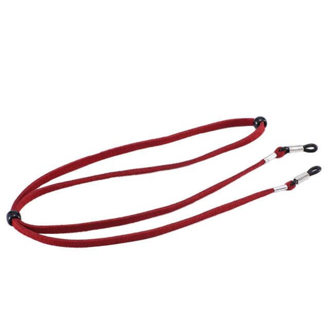 Transemion Eyeglass Strap Non- for Slip Stretchy Universal Rope Eyewear Sports Retainer Red 26.77 Inch 1Set