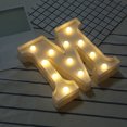 thumbnail image 2 of Vaidha Alphabet LED Letter Lights Light Up White Plastic Letters Standing Hanging M, 2 of 3