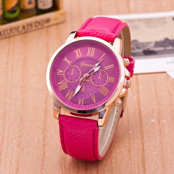 EGNMCR Women's Quartz Watch Women's Sport Quartz Disc Multi-pointer Watch Blue Light Glass Belt Wristband women watch