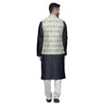 thumbnail image 3 of Atasi Ethnic Kurta Churidar Pajama Set With Printed Nehru Jacket Set For Mens, 3 of 3