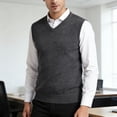 thumbnail image 2 of TOPTIE Chandail Sans Manches Uni pour Homme, Coupe en Coton Décontractée - Rouge Vin - TG, 2 of 11