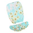 thumbnail image 1 of Stretch Spandex Slipcover Office Computer Chair Cover Back Cover Elastic Stretch Sky Blue-Peach Blossom, 1 of 5