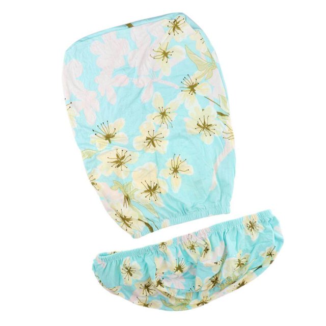 Stretch Spandex Slipcover Office Computer Chair Cover Back Cover Elastic Stretch Sky Blue-Peach Blossom