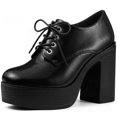 thumbnail image 1 of Unique Bargains Bottines à Plateforme à Talon Bloc Haut pour Femmes, 1 of 7