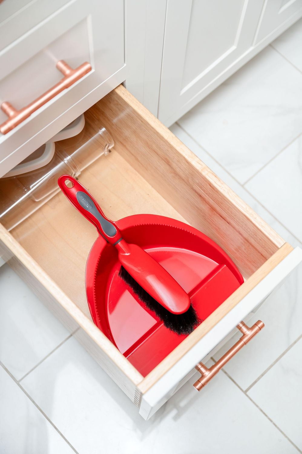 Vileda Dustpan Set - Soft Bristle Brush, Compact Size