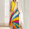 thumbnail image 1 of Ovzne Robes d'Été pour Femmes 2025 Robe pour Femme Mode Femme Confortable Été Imprimé Sans Manches Robe à Col en V Robe de Printemps Imprimée Liquidation, 1 of 5