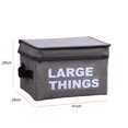 thumbnail image 2 of Bangcool Storage Organizer Bin Collapsible Letter Storage Bin Fabric Basket with Lid, 2 of 10