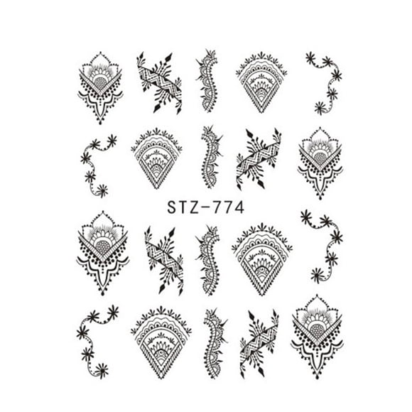 Flower Necklace Nail Sticker Tatoos Nails Art Decor Nail Manicure Wrap Accessories Heart Diy Decals