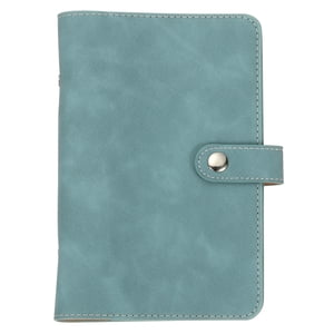Uxcell A6 PU Revêtement en cuir, 6 Bible de carnet rechargeable pour une réunion Dossier de carnet de budget, bleu clair