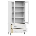 thumbnail image 3 of vidaXL Adult Standard Tall Bookcase with Metal Legs White 85x35x172.5 cm Solid Wood OSLO, 3 of 5