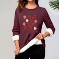 thumbnail image 1 of Heisall Chemises de Base pour Femmes Automne Hiver Imprimé Floral Col Rond Manches Longues Épaissies Polaire Teddy Shearling Chaud Ajusté Hauts Thermiques pour Usage Quotidien par Temps Froid, 1 of 3