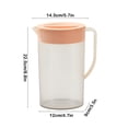 thumbnail image 4 of Wzzjkit Plastic Pitcher, Refrigerator Ice Cold Water Kettle, Fridge Jug Shatterproof Large Capacity Pitcher with Lid, Great for Iced Tea, Sangrias, Lemonade, Milk, Water Pitcher, 4 of 7