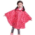 thumbnail image 1 of MIASHUI Poncho de Pluie pour Enfants Réutilisable Imperméable pour Tout-Petits Veste de Pluie, Rouge, 8-9 Ans, 1 of 8