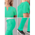 thumbnail image 4 of Adar Addition Go-Higher Scrub Set For Women - Notched V-Neck Scrub Top & Skinny Cargo Scrub Pants, 4 of 7