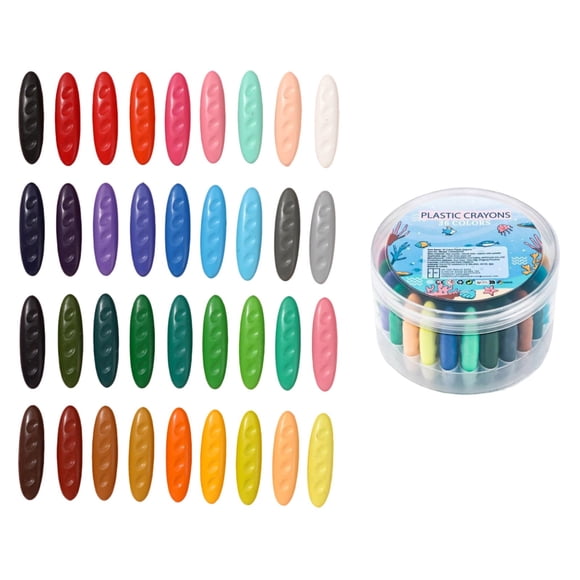Non Dirty and Washable Plastic Crayons for Children's Painting Safe and Easy to Use