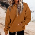 thumbnail image 2 of Timegard Hoodies for Women Drawstring Long Sleeve Sweatshirts Pullover Fall Winter Solid Color Tops, 2 of 5