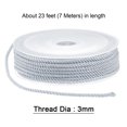 thumbnail image 2 of Unique Bargains Twisted Nylon Twine Thread Beading Cord 3mm 7M/23 Feet Extra Strong Braided Nylon String, Light Grey, 2 of 6