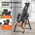 thumbnail image 3 of KFFKFF Inversion Table, Supports up to 300lbs, Durable Back Stretching Device, Includes Headrest, Ankle Security, and Adjustable Safety Belt, in Orange/Black, 3 of 9