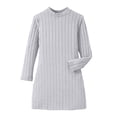thumbnail image 4 of HXWCHs Robe Princesse Elsa Filles Coupe Ajustée Robe Moulante Hiver Chaude Extensible Col Roulé Manches Longues Tenue Décontractée pour Tout-Petits et Enfants avec Gris Doux 11-12 Ans, 4 of 5
