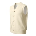 thumbnail image 4 of Gilet en Tricot Classique avec Boutons devant pour Usage Quotidien Décontracté et Professionnel - Gilet en Tricot Sans Manches Élégant pour Garde-Robe Homme, 4 of 7
