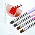 thumbnail image 3 of Nail Diy Tool Brush Multicolor Gradient Round Head Dyeing Pen Gel Nail Brush Gel Brush Nail Art Tips Brush Nail Painting Brush Pen Set For Home And Salon Use, 3 of 8