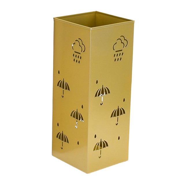 simhoa Metal Umbrella Stand Umbrella Rack Storage Bin for Walking Sticks Hotel Home golden