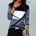 thumbnail image 1 of Jsaierl 2024 Automne Hauts à Manches Longues pour Femmes Col Rond Confortables T-Shirts Graphiques Géométriques Tendance Chemises Amples Décontractées Habillées Blouses de Travail, 1 of 3