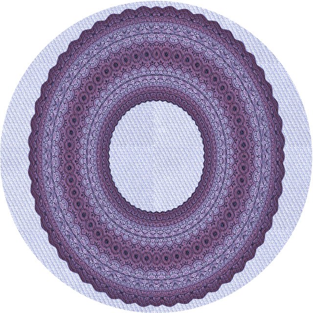 Ahgly Company Tapis d'Intérieur Lavables en Machine, Ronds, Transitionnels, Violet Vif, 7' Ronds