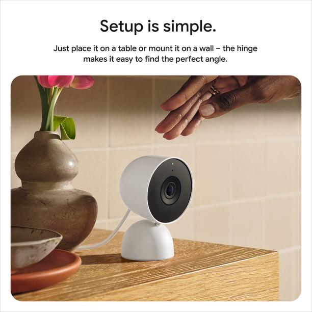 Google Nest Cam Indoor (Wired, 3rd Gen) - 2K Video and Gemini